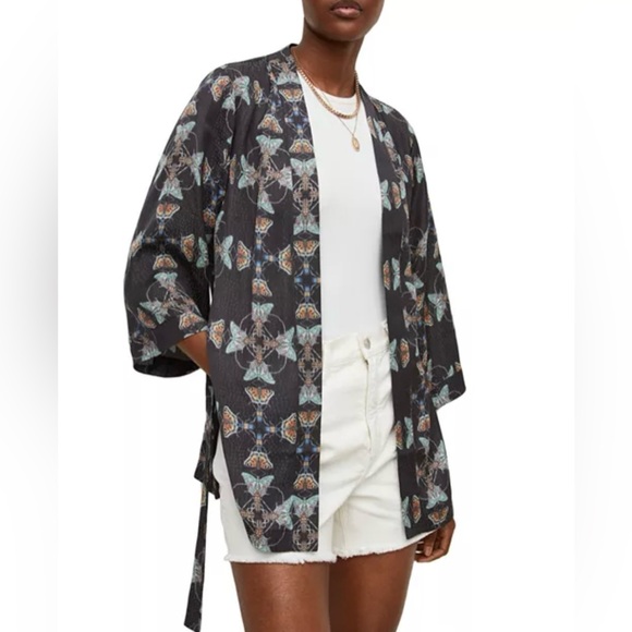 All Saints Butterfly Carina Paradise Kimono Size 4 - Picture 1 of 11